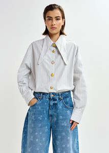 Jomato Shirt-Nile Blue / Black / Off White