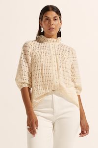 ZOE KRATZMANN WAYFARER TOP-CREAM