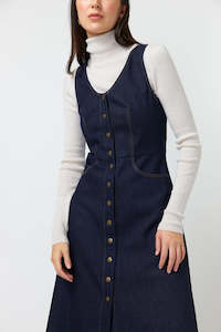 Sylvester 1: SYLVESTER DENIM DRESS-DARK INDIGO