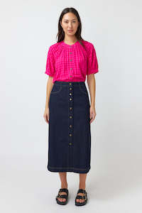 Sylvester 1: SYLVESTER DENIM SKIRT-DARK INDIGO