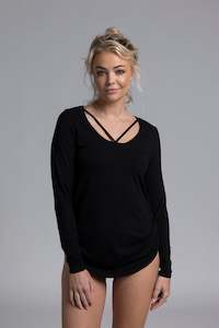 Nes: NES MERINO LATTICE LONG SLEEVE TOP