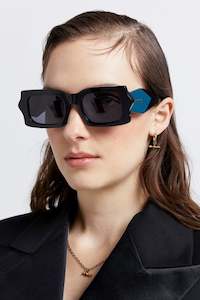 KAREN WALKER BLACK BLOW WAVE EYEWEAR