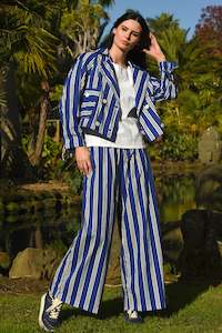 New Arrivals: COOPER SEVILLE STROLLS TROUSER-BLUE STRIPE