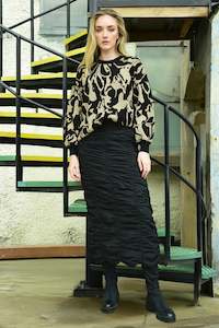 Skirts: COOP SUGAR RUCHE SKIRT-BLACK