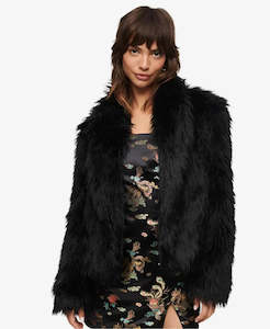 SUPERDRY SHORT FAUX FUR COAT