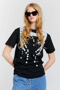 Karen Walker Broken Pearls Organic Cotton T-shirt