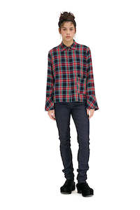 Autumn 2025: NOMD COLLEGE SHIRT-RED/GREEN PLAID
