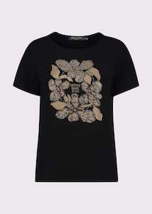 DENNY ROSE T-SHIRT WITH PRINT-BLACK