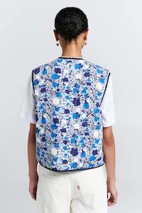 Sun Shades: KAREN WALKER QUILTED DRIFT VEST-BLUE MULTI