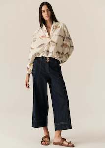 Pants: POL CARSEN CROP PANT-DARK WASH