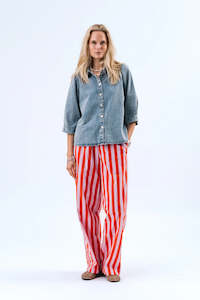 Lollys Laundry: LOLLYS LAUNDRY BONO SHIRT SS-WASHED DENIM