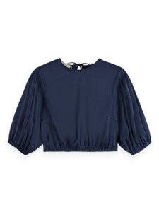 SCOTCH & SODA CROPPED TOP-NAVY