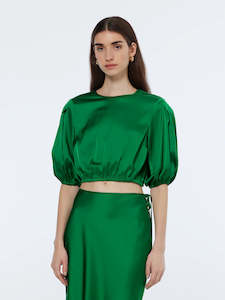 Scotch Soda: SCOTCH & SODA CROPPED TOP-GREEN