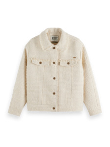 MAISON BOUCLE TWEED TRUCKER JACKET