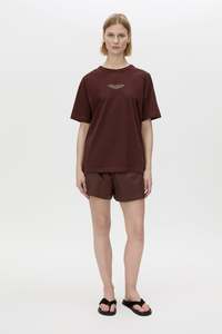 Camilla And Marc: CAMILLA & MARC JANICE LOGO TEE-CHOCOLATE