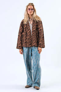 LOLLYS LAUNDRY RUMI JACKET LS-LEOPARD PRINT