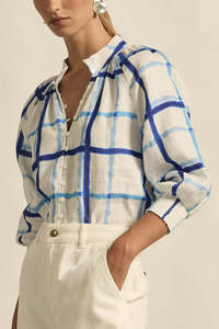 Zoe Kratzmann: ZOE KRATZMANN INSPIRE TOP-AZURE CHECK