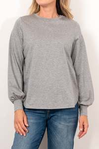 MAUD DAINTY BAXTER TOP-GREY