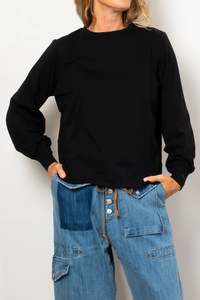 MAUD DAINTY BAXTER TOP-BLACK