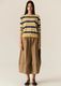 Pol Jules Stripe Knit-butter/blue