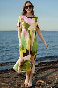 Clothing: CURATE STRAIGHT TALK DRESS-FLORAL