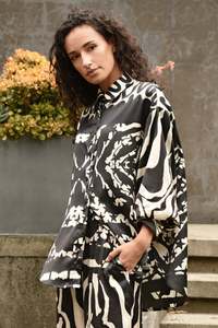 COOPER JUST CASUALLY SHIRT-BLACK/STONE