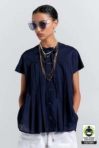 KAREN WALKER FURROW SLEEVELESS SHIRT
