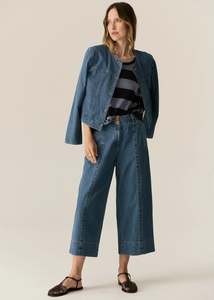 Pol: POL CARSEN JACKET-LIGHT WASH