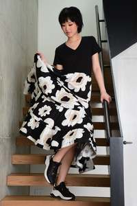 New Arrivals: COOPER DOUBLE TROUBLE DRESS-B&W FLORAL