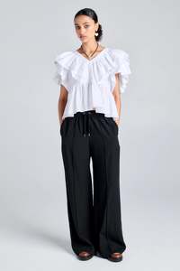 Sun Shades: KAREN WALKER FRONTIER TROUSER-BLACK BLACK