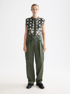 Pants: SCOTCH & SODA FAYE HIGH-RISE TAPERED LEG SATIN PANT