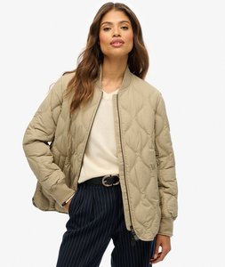 SUPERDRY SHORT QUILTED LINER JACKET-BEIGE