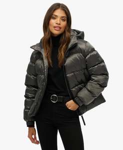 Superdry: SUPERDRY HOODED LUXE SPORTS PUFFER
