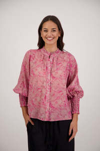 Briarwood: BRIARWOOD RAEWYN BLOUSE-PINK FLORAL