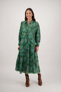 Briarwood: BRIARWOOD HOLLIE DRESS-GREEN FLORAL