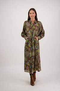 BRIARWOOD HOLLIE DRESS-BROWN FLORAL