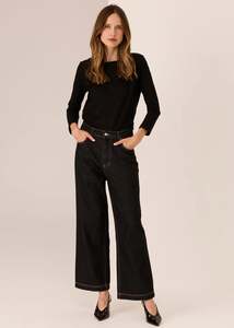 POL ANDIE CROPPED JEAN-BLACK WASH