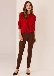 POL ORSON CARDIGAN-RED
