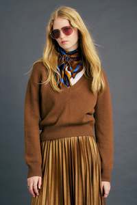 KAREN WALKER COLETTE SWEATER-TAN
