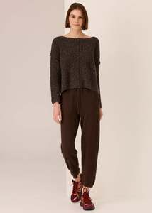 Pants: POL ROWAN KNIT PANT-CHOCOLATE