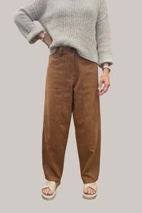 POL BRONEL BARREL PANT-TOFFEE