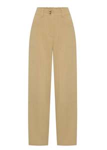 Pants: POL BRONEL BARREL PANT-PEBBLE