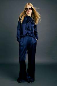 Pants: KAREN WALKER LOUNGE PANTS-ROYAL NAVY
