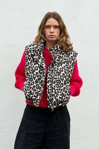 LOLLYS LAUNDRY SADA VEST-LEOPARD PRINT