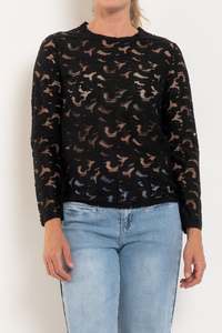 Maud Dainty: MAUD DAINTY BARRE TOP-BLACK