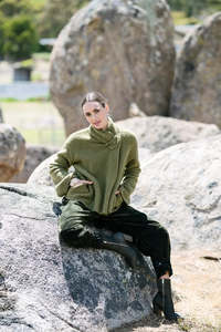 Maud Dainty: MAUD DAINTY SHETLAND JACKET-GRASS