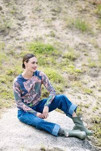MAUD DAINTY EMERY KNIT TOP-PINK ROSES