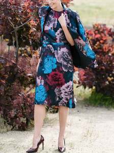 MAUD DAINTY ALEXA DRESS-MIDNIGHT ROSES