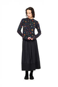 NOMD PLAY TIME LONG SLEEVE TOP-BEJEWELED PRINT