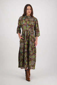 Briarwood: BRIARWOOD ROWENA DRESS-BROWN FLORAL